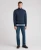 Remus Uomo Dark Blue Cotton Roll Neck Jumper