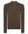 Remus Uomo Brown Long Sleeve Cotton Knit Polo