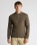 Remus Uomo Brown Long Sleeve Cotton Knit Polo