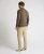 Remus Uomo Brown Long Sleeve Cotton Knit Polo