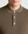 Remus Uomo Brown Long Sleeve Cotton Knit Polo