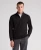 Remus Uomo Black Cotton Stretch Half Zip Jumper