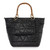 Ladies Italian Qulited Black Bamboo Handle Bag 