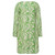 More & More Green/Sand Graphical Waves Satin Dress