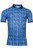 Giordano Navy/White Printed Check Technical Polo