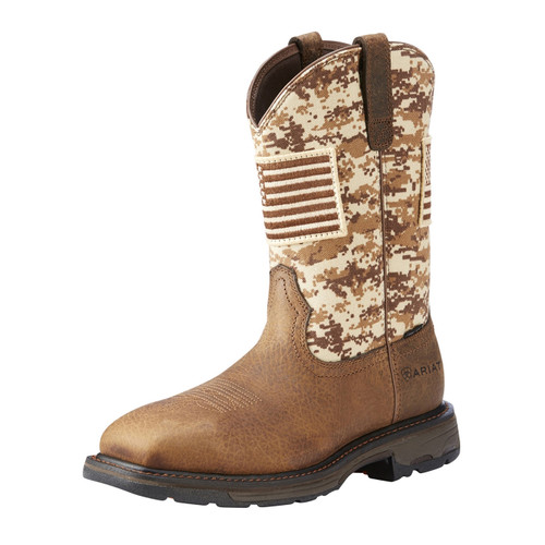 Ariat® WorkHog Patriot #10022968 Men's 11" Steel Safety Toe Western Work Boot Ariat® WorkHog Patriot #10022968 Men's 11" Steel Safety Toe Western Work Boot