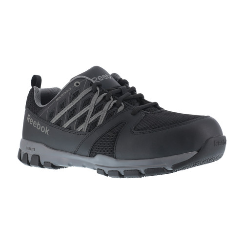 Reebok Sublite Work #RB4015 Men's Athletic Black SD Slip Resistant Soft Toe Work Shoe Reebok Sublite Work #RB4015 Men's Athletic Black SD Slip Resistant Soft Toe Work Shoe