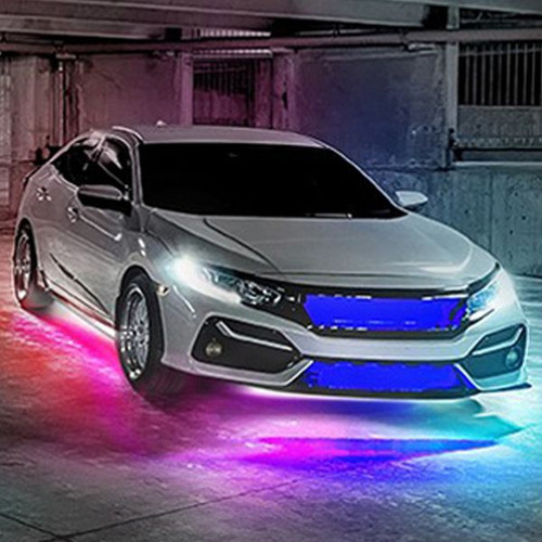 RACESPORT ColorSMART Chasing Pattern RGB LED Aluminum Solid Underbody Kit with Key Card RGB Remote and Bluetooth App Control Race Sport Lighting