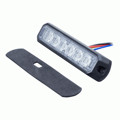 White/Amber Marker Lights - 4.9 Inch, 6 LED
