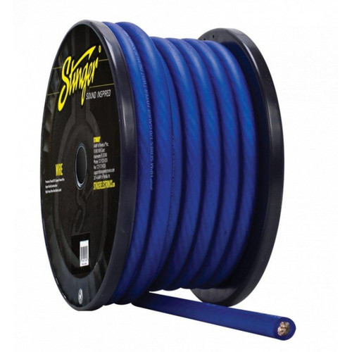 STINGER 1/0 50' SPOOL POWER WIRE - BLUE