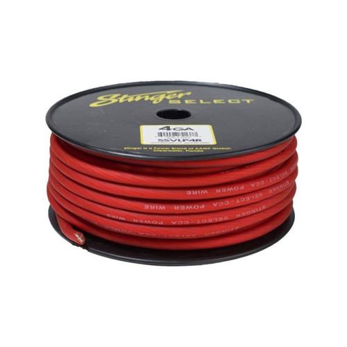 STINGER SELECT 4GA RED POWER WIRE 100' ROLL