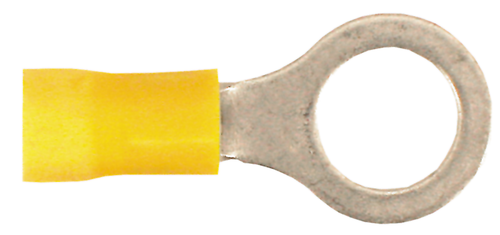 3/8" YELLOW RING TERMINALS 100/BAG