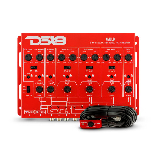 DS18 6 WAY HIGH PERFORMANCE CROSSOVER W/ LED CLIPPING AND LINE DRIVER