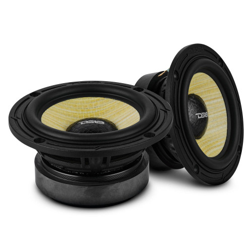 DS18 HIGH FIDELITY SOUND QUALITY DXQ 3.5" SPEAKER WITH YELLOW STRAW AND COMPOSITE FOAM CONE - 60 WATTS RMS - PAIR