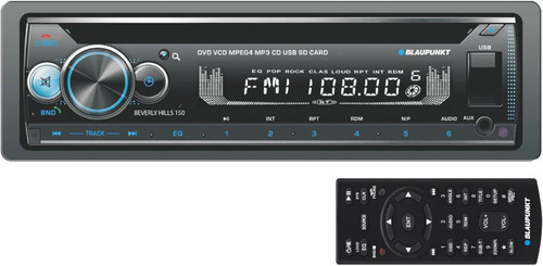 BLAUPUNKT 1 DIN CD & DVD RECEIVER, BLUETOOTH, 45W X 4, DETACHABLE FACE, 3PRS PREOUTS