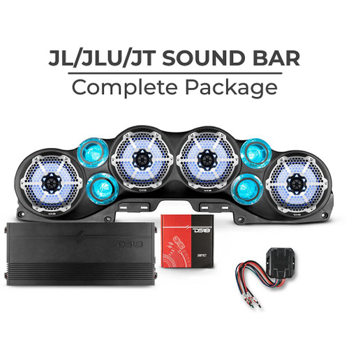 DS18 Overhead Soundbar Package for Select 2018-2024 Jeep Wrangler JL/GLADIATOR - BLACK SOUNDBAR