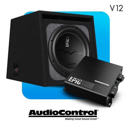 AUDIOCONTROL V12 12" LOADED ENCLOSURE WITH EPIC-500 BUNDLE