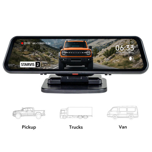 WOLFBOX CENTER CONSOLE & DASH BASE BRACKET FOR G850 / G840S / G930 / G840 / G850 PRO / G890 / G900 / G900PRO - MIRROR DASH CAMS