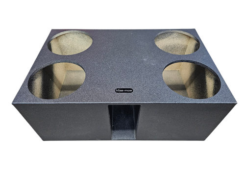 BASSMAXX QUAD 12" VENTED POLY COATED ENCLOSURE