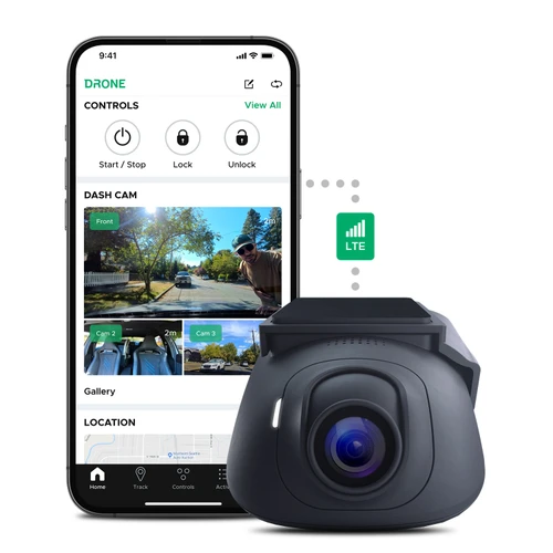 DRONE MOBILE XC2 3 CHANNEL DASH CAMERA WITH 4G LTE + GPS CONNECTIVITY - LIVE VIEW ANYWHERE