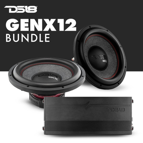 DS18 GENX DUAL 12" SUBWOOFER WITH AMPLIFIER BUNDLE - 1 G3600.1D | 2 GENX124D