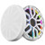 NEODYMIUM CARBON FIBER MARINE SUBWOOFERS WITH DIGITAL LED LIGHTS AND SILICONE COVERS - 12" | IP65 Rating | 800 RMS | 3" SVC 4Ohm | White