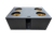 BASSMAXX QUAD 8" UP FIRE POLY COATED VENTED ENCLOSURE