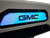 BASS-MAXX LEVEL 4 PRO SERIES DUAL 10" GMC / CHEVROLET TRUCK 2019-2026 UP CREW CAB - ROUNDED CORNERS, VINYL WRAPPED WITH DURABLE CARPET TOP AND BOTTOM, ACRYLIC HINTERS, CHASING LED LIGHTING BUILT IN - VENTED - BLACK VINYL - GMC LOGO