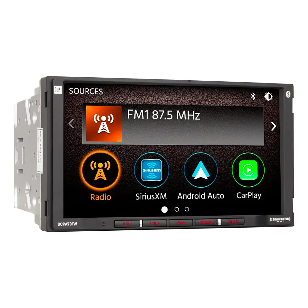 DUAL 7″ AV Media Receiver with Wireless Apple CarPlay and Android Auto