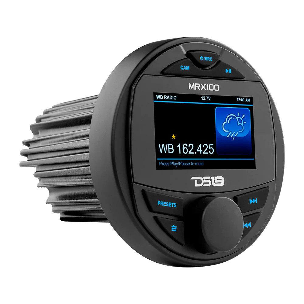 DS18 HYDRO MARINE HEADUNIT WITH TFT VIDEO SCREEN, 2 ZONES, 4V PREOUTS, BLUETOOTH V5.0, RDS, 50W X 4 DS18 HYDRO MARINE HEADUNIT WITH TFT VIDEO SCREEN, 2 ZONES, 4V PREOUTS, BLUETOOTH V5.0, RDS, 50W X 4
