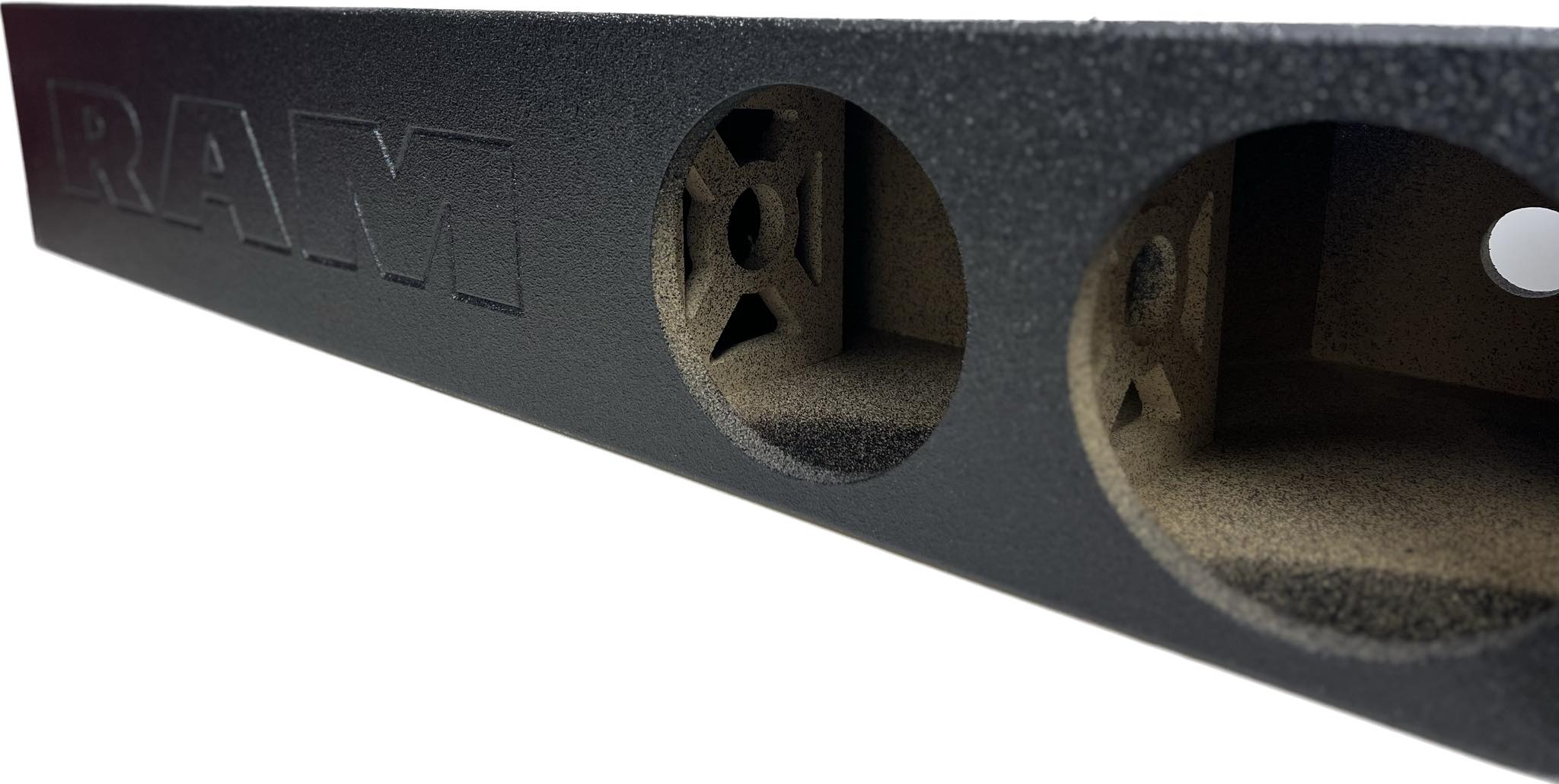 BASS-MAXX POLY COATED 2019-2023 RAM TRUCK CREW CAB DUAL 8" PORTED