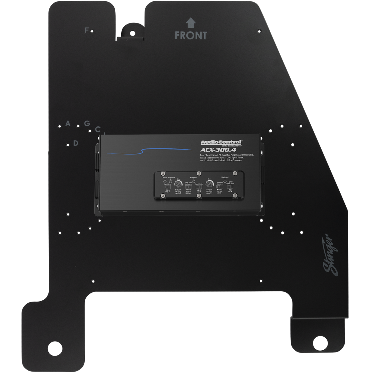 STINGER AMP Bracket for mounting AMP Under Driver side seat for 2007-2018 Jeep Wrangler JKU