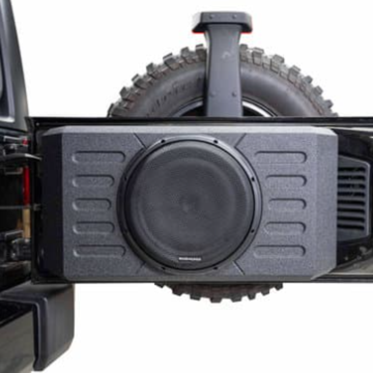 JLK_Loaded 12" subwoofer Sealed
enclosure for Jeep JL JK JKU
JK, JKU, JL 2 & 4 door, Swing gate
/ Tail gate
- Seale coated Road Kill Armor JLK_Loaded 12" subwoofer Sealed
enclosure for Jeep JL JK JKU
JK, JKU, JL 2 & 4 door, Swing gate
/ Tail gate
- Seale coated Road Kill Armor