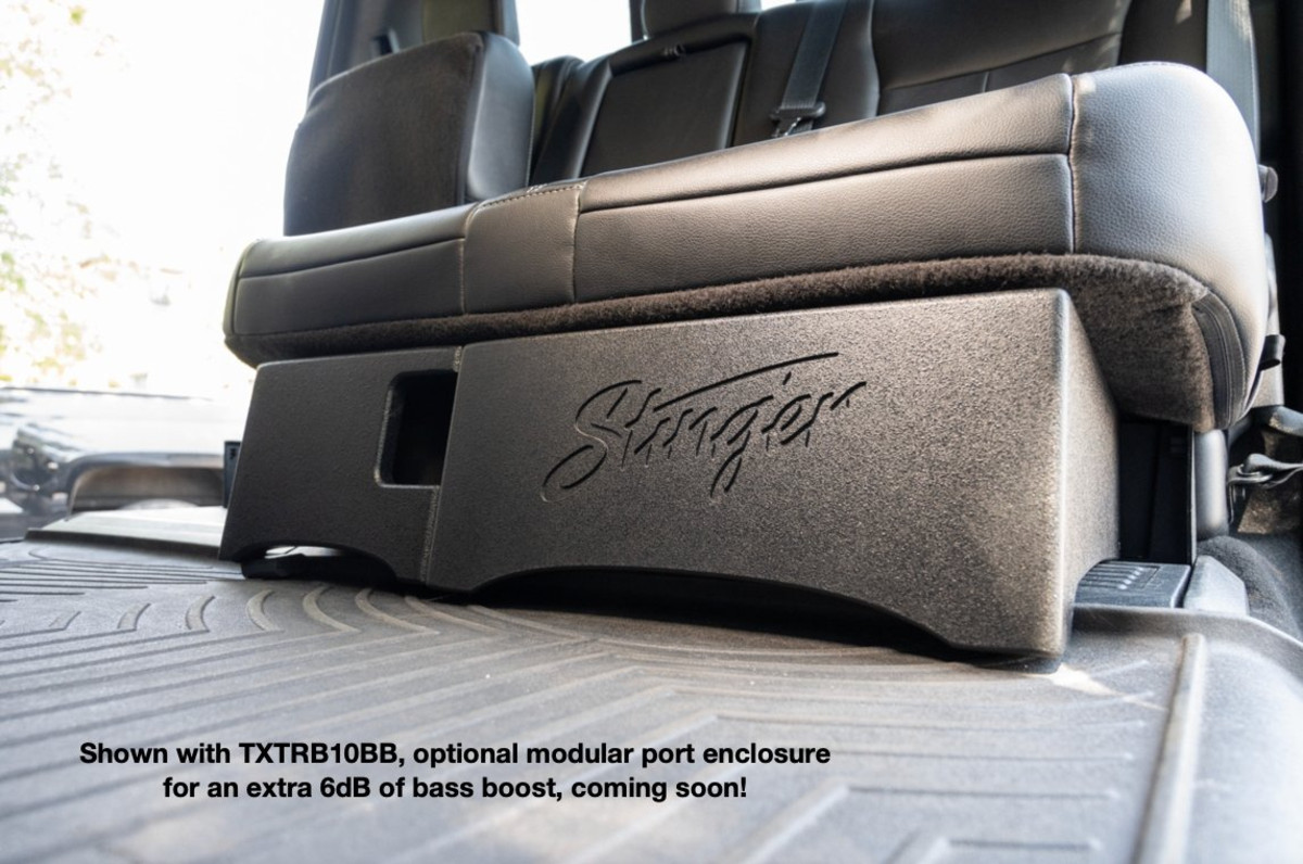 STINGER Loaded 10" subwoofer Sealed
enclosure w/ grill for most Truck's
under seat
Truck loaded 10" subwoofer sealed
enclosure with grill coated Road
Kill Liquid Coat