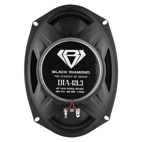 Black Diamond 6x9 Coaxial Speaker 3 Way 4-Ohm 180 Watts