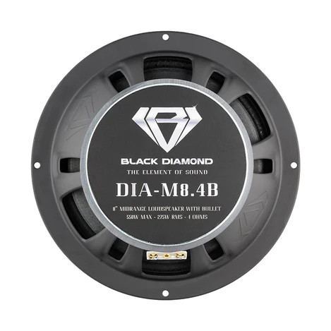 Black Diamond 8" Mid-range LoudSpeaker With Bullet 4-Ohm 550 Watts
