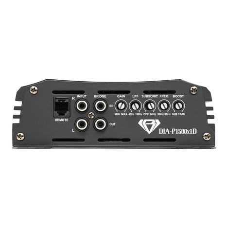 BLACK DIAMOND Class D 1-Channel Monoblock Amplifier 1500 Watts Rms