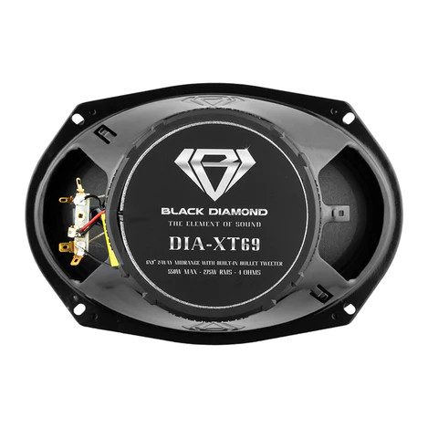 Black Diamond 6x9" Mid-range LoudSpeaker With Bullet Tweeter Built In 4-Ohm 550 Watts