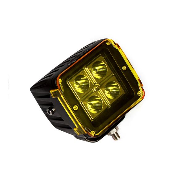 RACESPORT Street Series 3x3in 16W 4-LED CREE Cube Spot Light w/ Amber Optional Cover