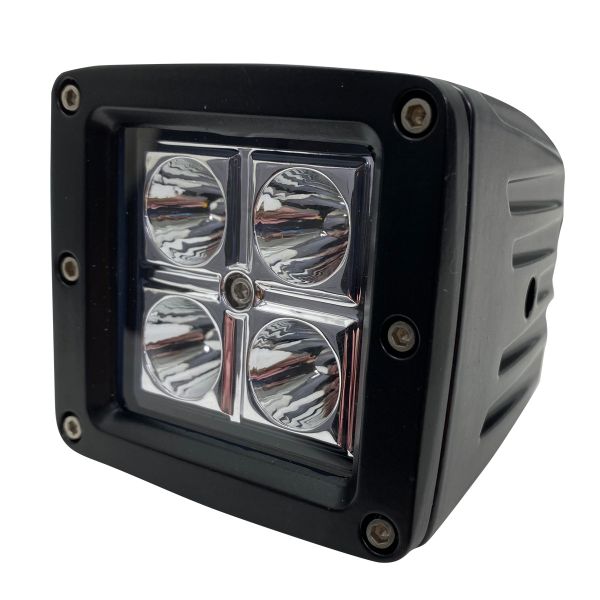RACESPORT Street Series 3x3in 16W 4-LED CREE Cube Spot Light w/ Amber Optional Cover