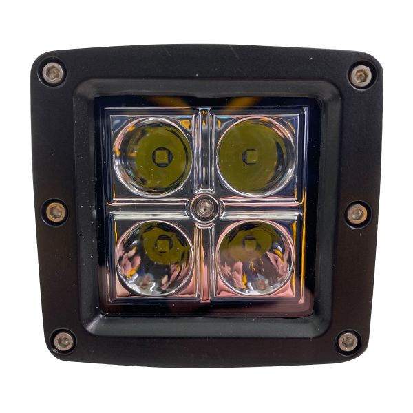 RACESPORT Street Series 3x3in 16W 4-LED CREE Cube Spot Light w/ Amber Optional Cover