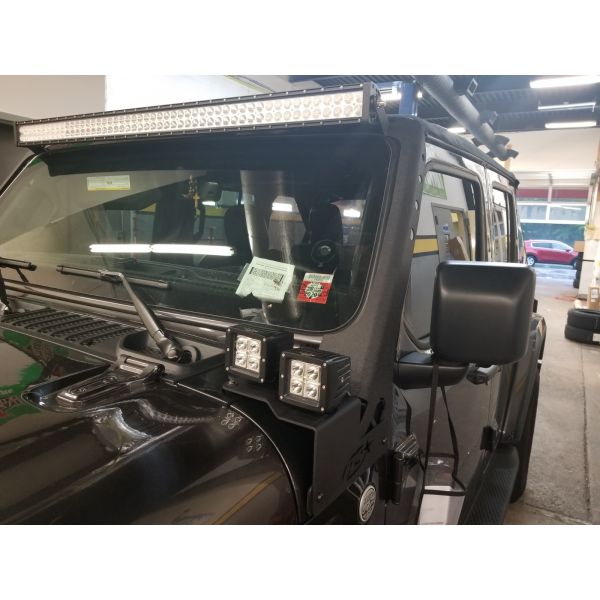 RACESPORT 52 inch Straight Light Bar Jeep JL roof mounting bracket