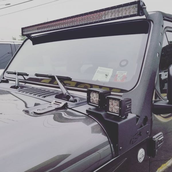 RACESPORT 52 inch Straight Light Bar Jeep JL roof mounting bracket