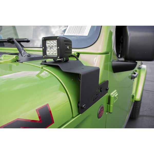 RACESPORT JEEP JL CUSTOM PILLAR MOUNT BRACKET FOR 2 OR 4 LED CUBE SPOT LIGHTS, LEFT & RIGHT