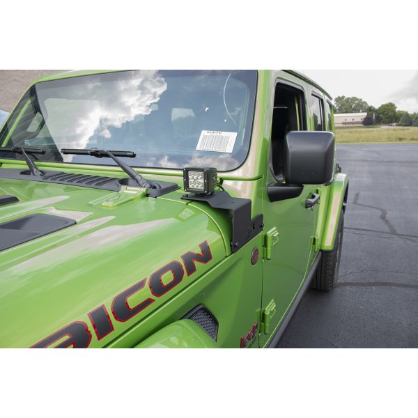 RACESPORT JEEP JL CUSTOM PILLAR MOUNT BRACKET FOR 2 OR 4 LED CUBE SPOT LIGHTS, LEFT & RIGHT