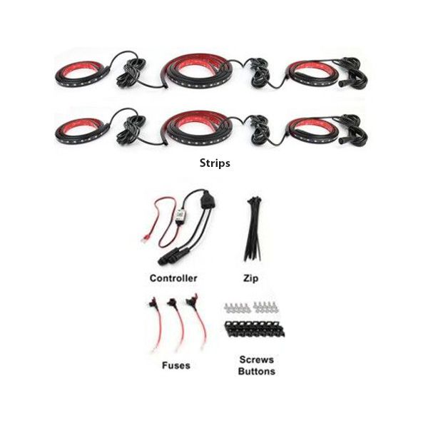 RACESPORT RGB+W UNDER BODY LED KIT WITH CHASING FUNCTION - COLORSMART BLUETOOTH CONTROL