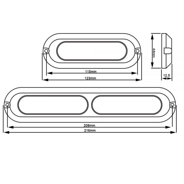 RACESPORT HydroBLAST Ultra Slim 2-POD Underwater 60-Watt LED Lighting System - Marine 316 Stainless Steel - RGB Multi-Color