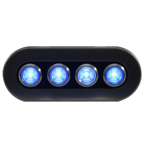 RACESPORT 4-Button 40-Amp Waterproof Stainless Steel Switch Panel with Pre-Wired and Fused Blue LED On-Off Switches