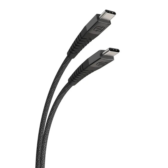 SCOSCHE Strikeline USB-C to USB-C Heavy Duty 4ft Cable (Black)
