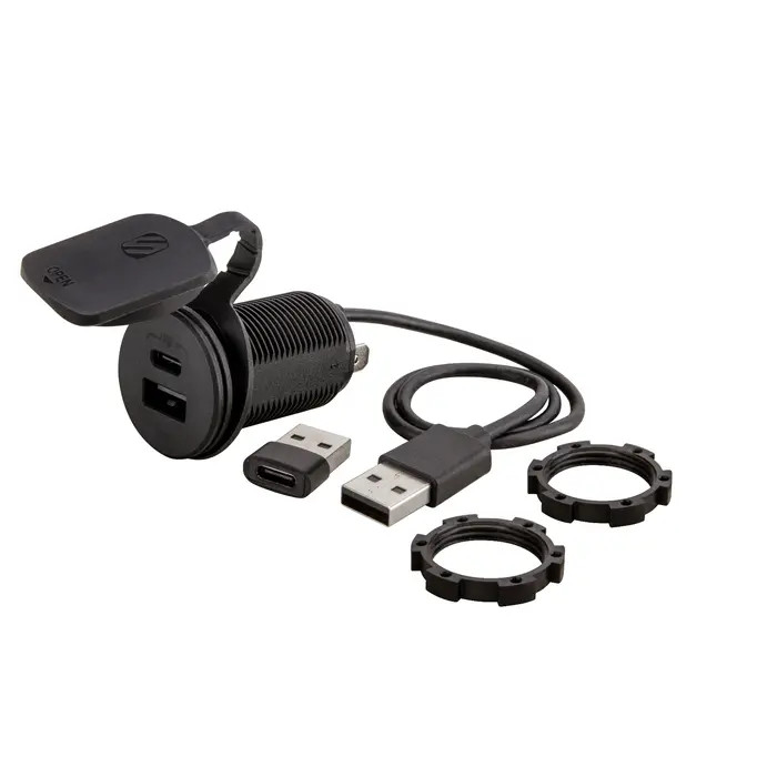 SCOSCHE USB-C / USB-A Fast Charger for Cars with Apple CarPlay® & Android Auto® Passthrough